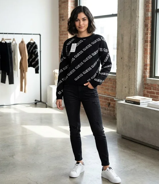 بافت اورجینال زنانه Guess نو آکبند با بارکد  CXGNSP2VS1J0GBM00446